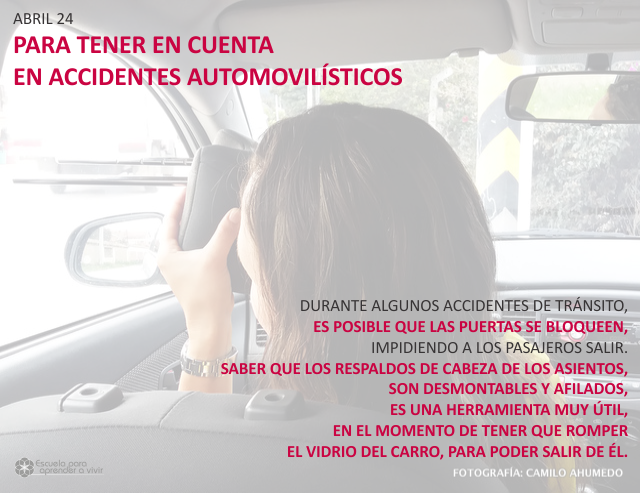 Para tener en cuenta en accidentes automovilísticos